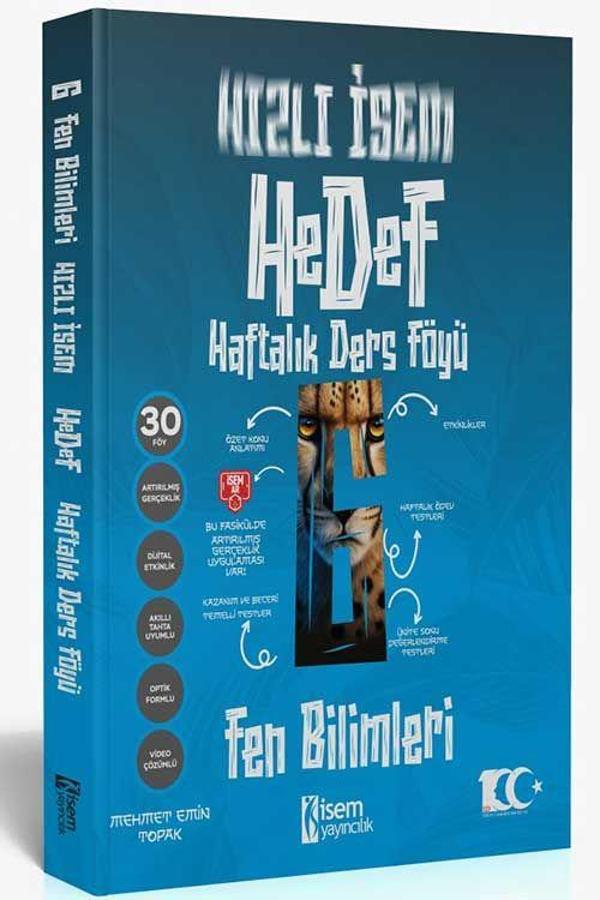 2024 Hızlı Hedef 6. Sınıf Fen Bilimleri Haftalık Ders Föyü - İsem Yayıncılık - Image 1