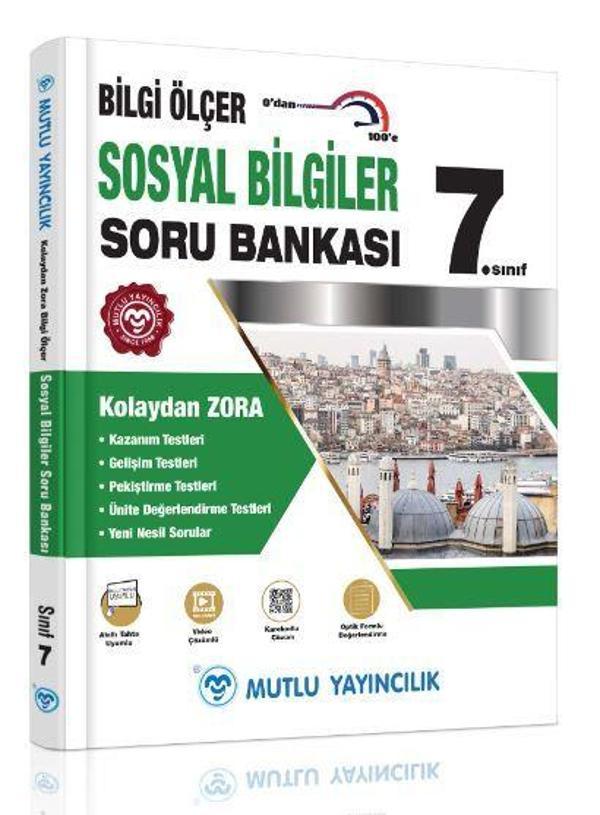 7. Sınıf Kolaydan Zora Bilgi Ölçer Sosyal Bilgiler Soru Bankası - Mutlu Yayıncılık - Image 1