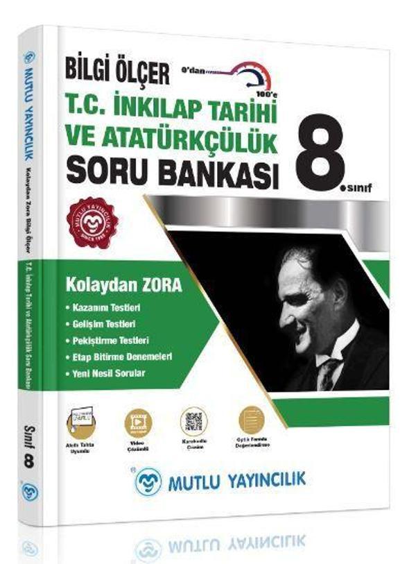 8. Sınıf Kolaydan Zora Bilgi Ölçer T.C.İnkılap Tarihi ve Atatürkçülük Soru Bankası - Mutlu Yayıncılık - Image 1