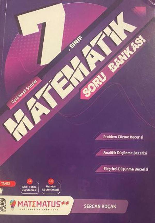 7. Sınıf Matematik Soru Bankası - Matematus Yayınları - Image 1