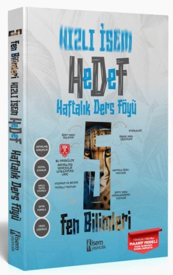 2025 Hızlı İsem Hedef 5. Sınıf Fen Bilimleri Haftalık Ders Föyü - İsem Yayıncılık - Image 1