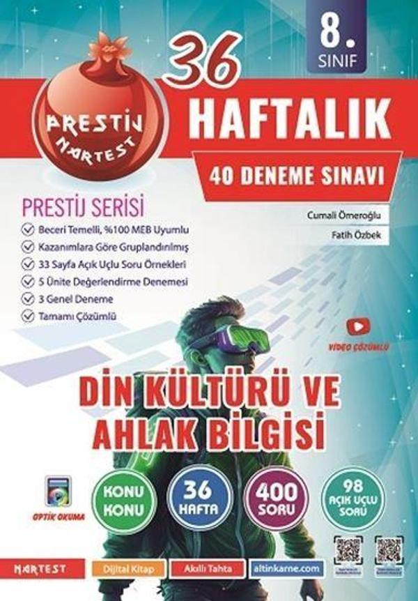 8. Sınıf Haftalık Din Kültürü Ve Ahlak Bilgisi Denemeleri - Nartest Yayınevi - Image 1
