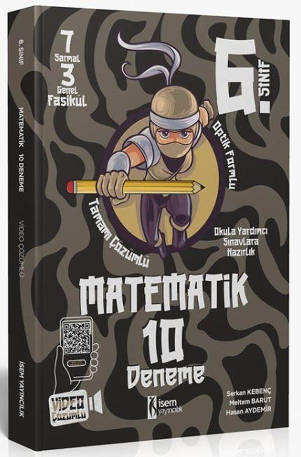 İsem Yayınları 6. Sınıf Matematik 10 Deneme Video Çözümlü - İsem Yayıncılık - Image 1