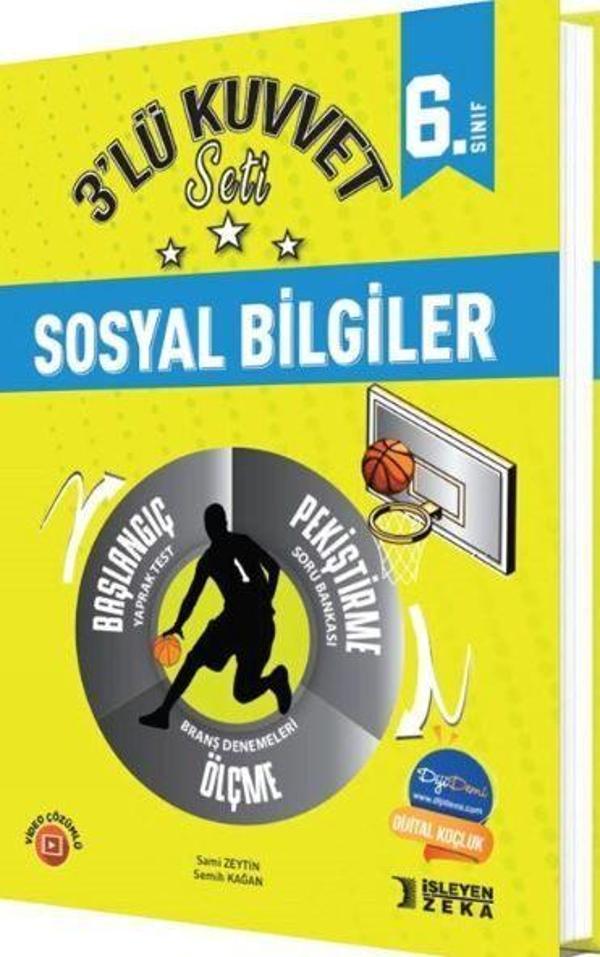 6. Sınıf Sosyal Bilgiler 3'lü Kuvvet Serisi Seti - İşleyen Zeka Yayınları - Image 1