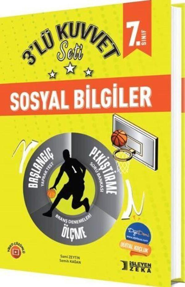 7. Sınıf Sosyal Bilgiler 3 lü Kuvvet Serisi Seti - İşleyen Zeka Yayınları - Image 1