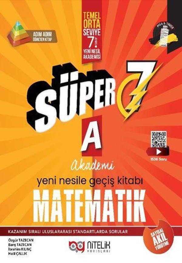 7. Sınıf Süper Matematik Soru Kitabı (A) - Nitelik Yayınları - Image 1