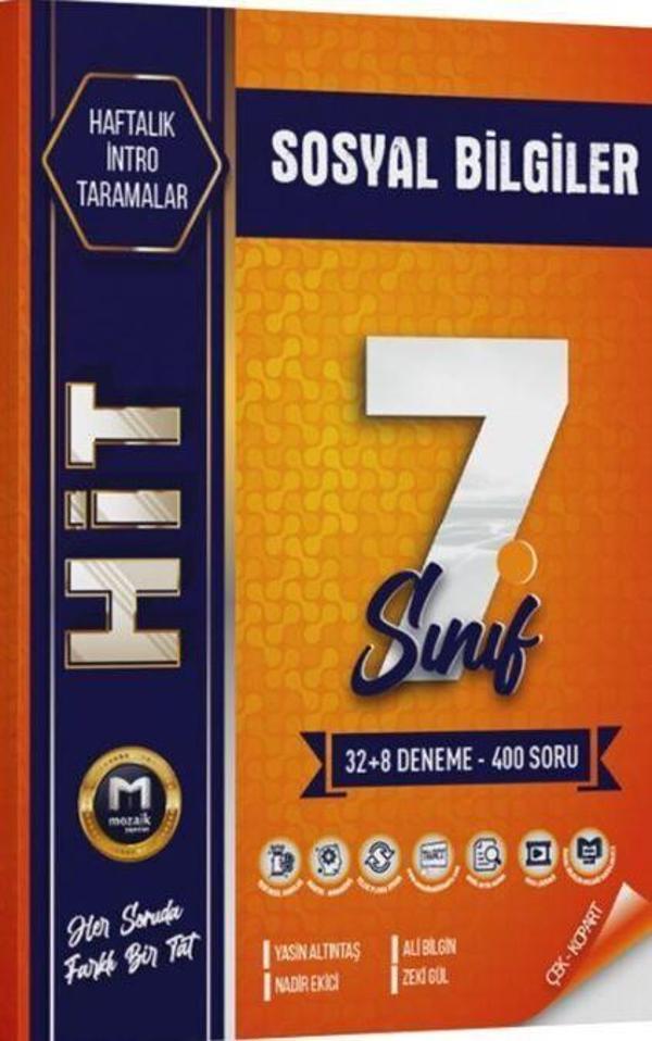 7. Sınıf Sosyal Bilgiler Hit 40 lı Deneme - Mozaik Yayınları - Image 1