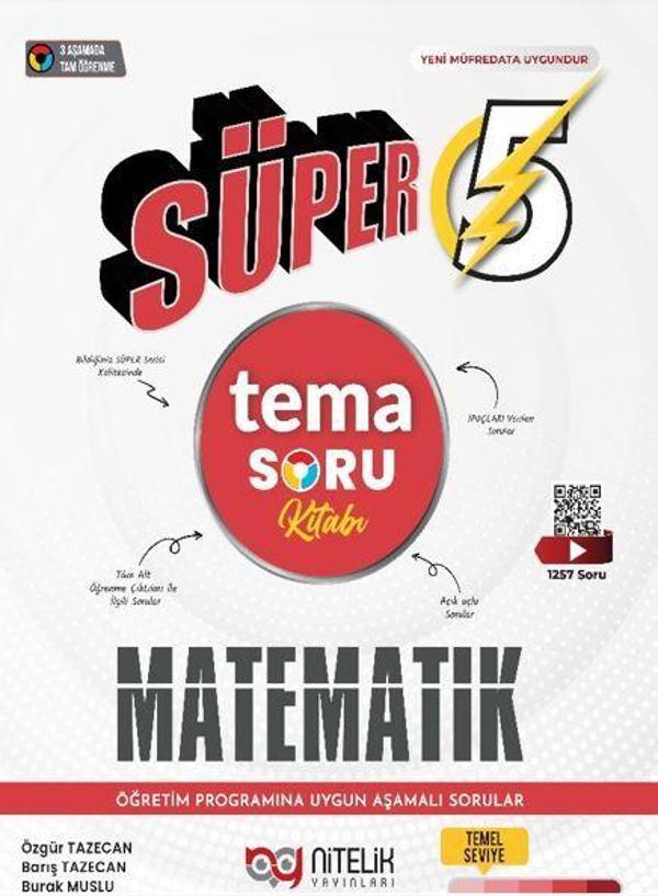 5. Sınıf Süper Matematik Tema Soru Kitabı - Nitelik Yayınları - Image 1