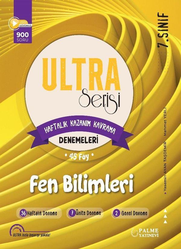 Ultra Serisi 7. Sınıf Fen Bilimleri Deneme Kitabı (45 Föy) - Palme Yayınları - Image 1
