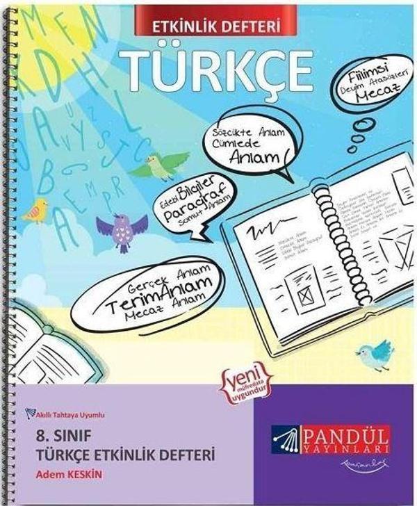 8. Sınıf Türkçe Etkinlik Defteri - Pandül Yayınları - Image 1