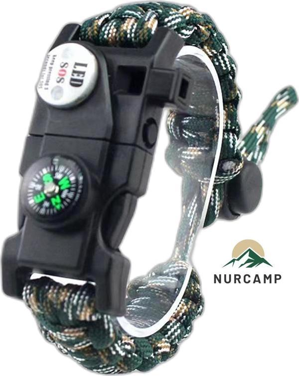 Nurcamp Paracord Kamp Bileklik Hayatta Kalma Bilekliği - Image 1