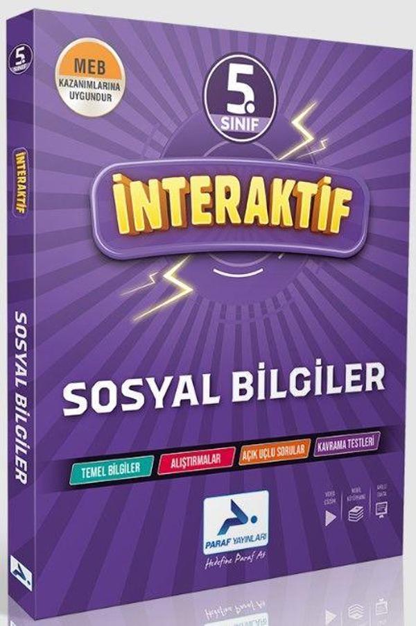 5. Sınıf İnteraktif Sosyal Bilgiler Soru Kütüphanesi - Paraf Yayınları - Image 1
