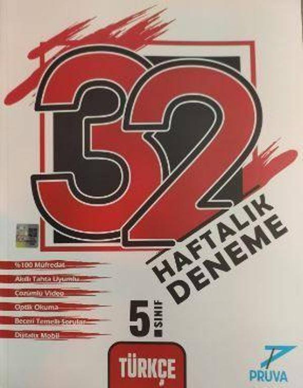 Pruva 5. Sınıf Türkçe 32 Haftalık Deneme - Pruva Akademi - Image 1