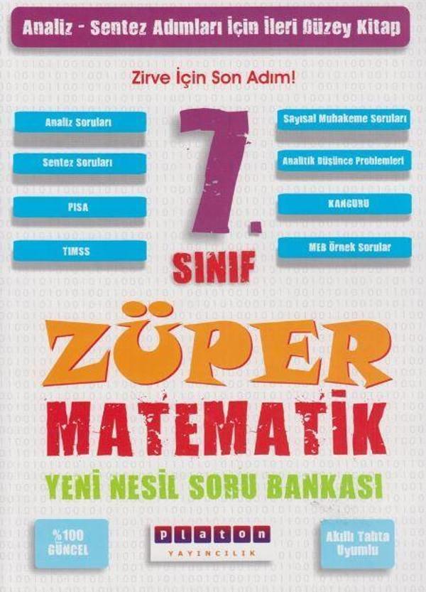 7. Sınıf Züper Matematik Yeni Nesil Soru Bankası - Platon Yayıncılık - Image 1
