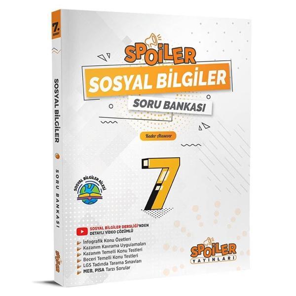 7.Sınıf Spoiler Sosyal Bilgiler Soru Bankası - Spoiler Yayınları - Image 1
