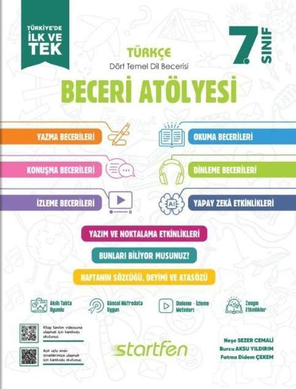 7. Sınıf Türkçe Beceri Atölyesi - Startfen Yayınları - Image 1