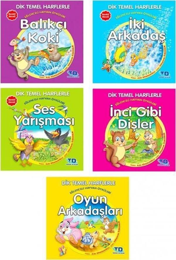 Dik ve Temel Harflerle Eğlenceli Hayvan Öyküleri (5 Kitap Takım) - Tandem Yayınları - Image 1