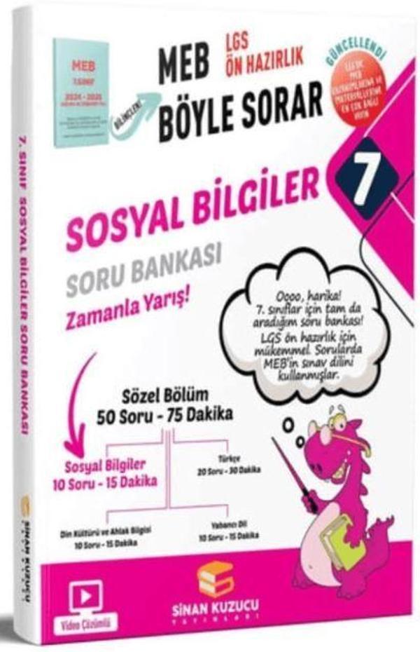 7. Sınıf MEB Böyle Sorar Sosyal Bilgiler Soru Bankası - Sinan Kuzucu Yayınları - Image 1