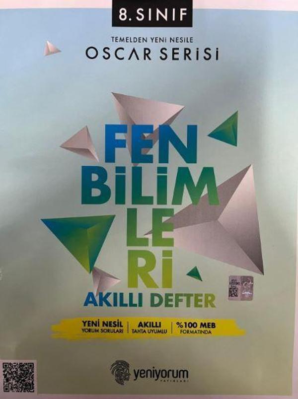 8. Sınıf Oscar Serisi Fen Bilimleri Akıllı Defter - Yeniyorum Yayınları - Image 1