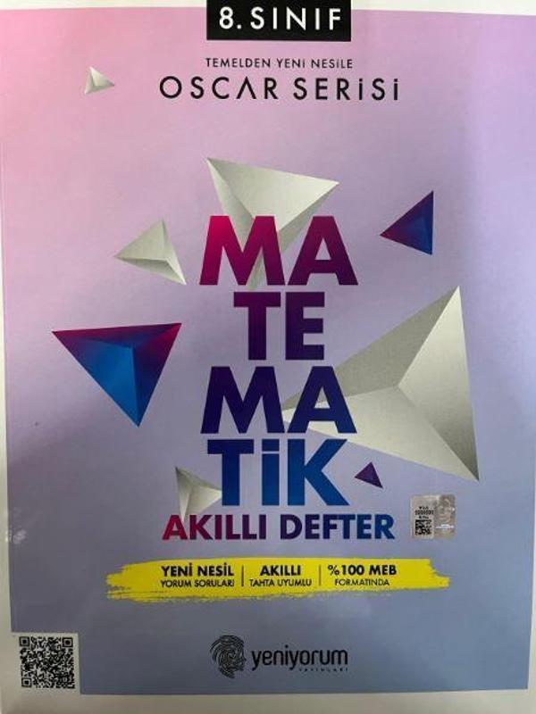 8. Sınıf Oscar Serisi Matematik Akıllı Defter - Yeniyorum Yayınları - Image 1
