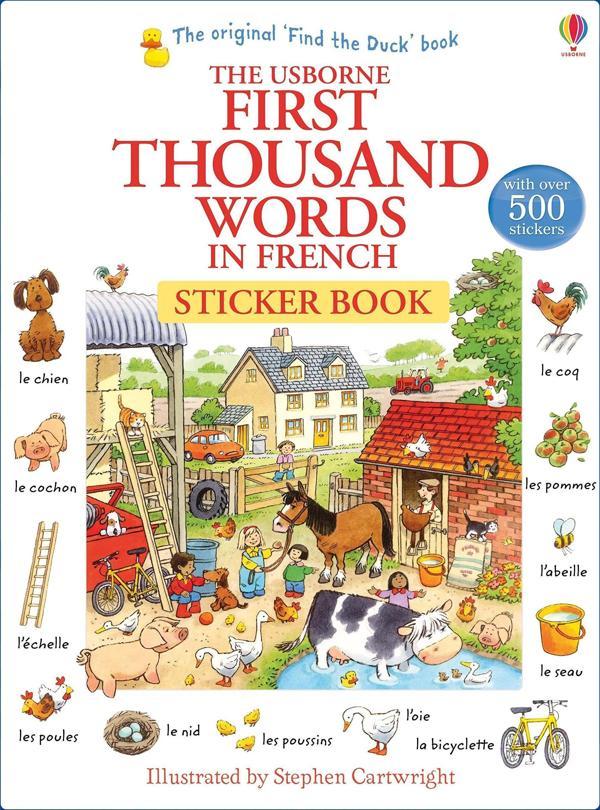 First Thousand Words in French Sticker Book - Usborne - Image 1