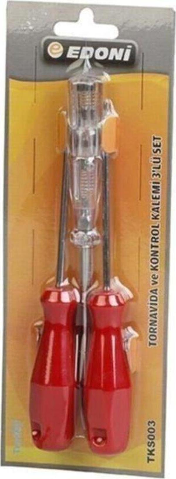 EDONİ TORNAVİDA VE KONTROL KALEMİ SETİ 3 LÜ (TKS003) - Image 1