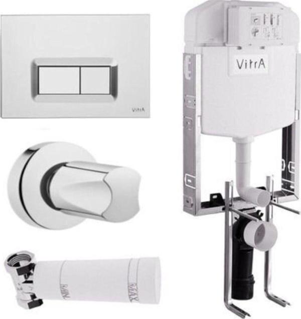 VitrA Gömme Rezervuar Seti + Stop Valf + Basma Butonu 700-1909 - Image 1