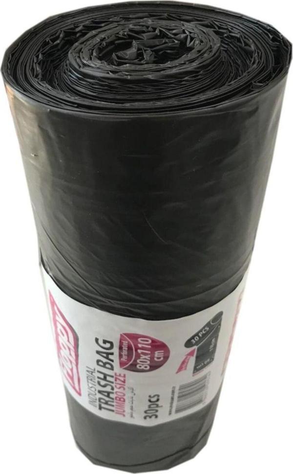 Floppy Endüstriyel Jumbo Çöp Torbası Poşeti 80x110cm 1 Rulo 30 Parça - Image 1