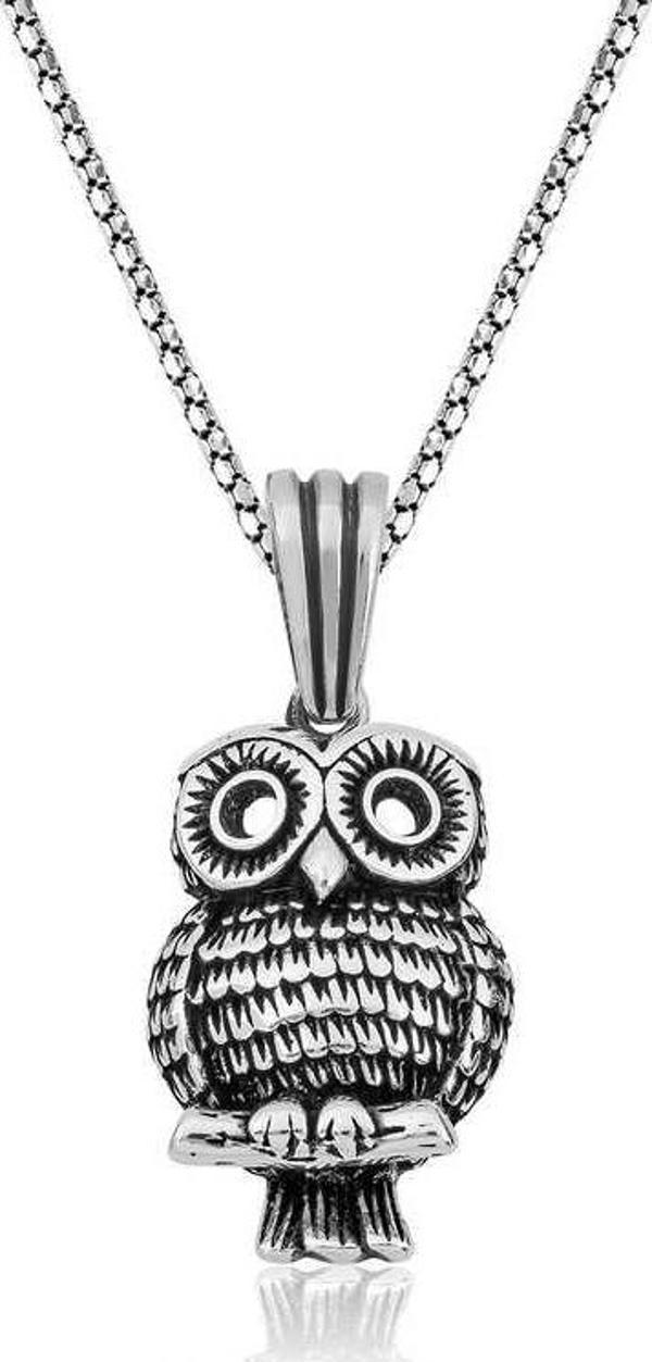 Himarry ​925 Ayar Gümüş Baykuş Kolye - Image 1