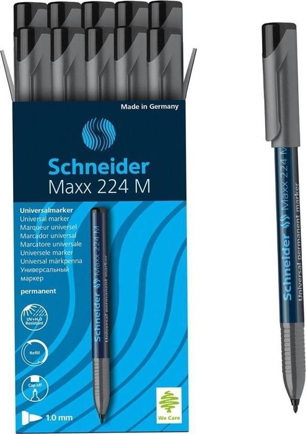 Schneider Maxx 224 M 1.0 mm Asetat Kalemi Siyah 10'lu - Image 1