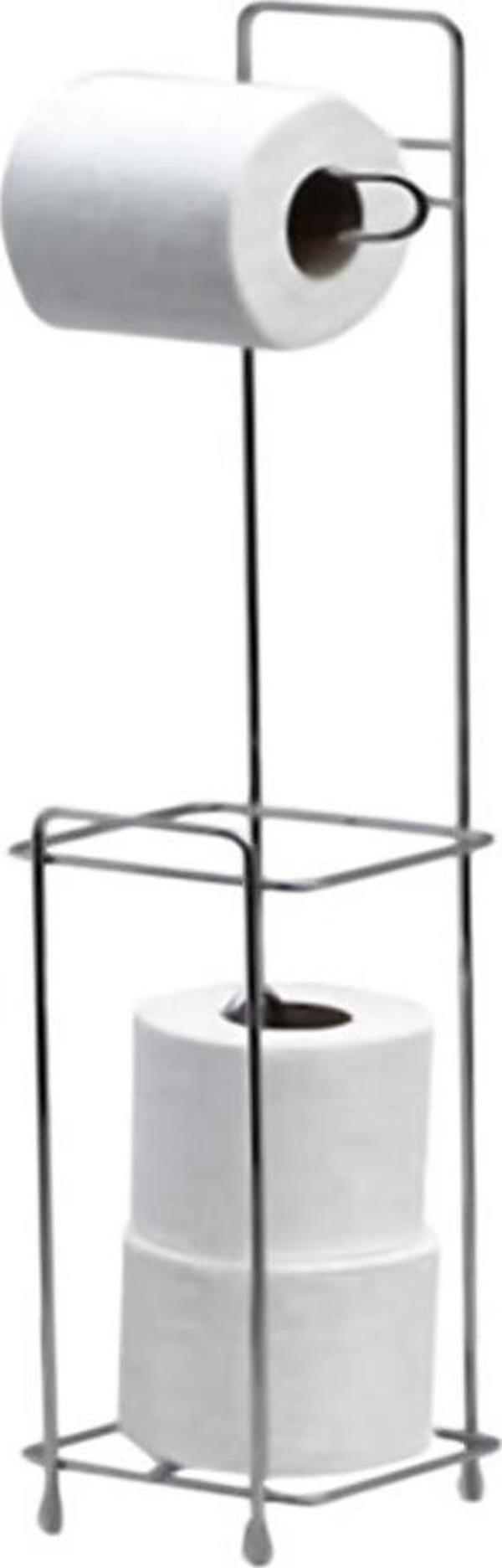 Hometarz Çelik Banyo Wc Kağıtlık Peçetelik Yedek Hazneli 65 Cm  - Image 1