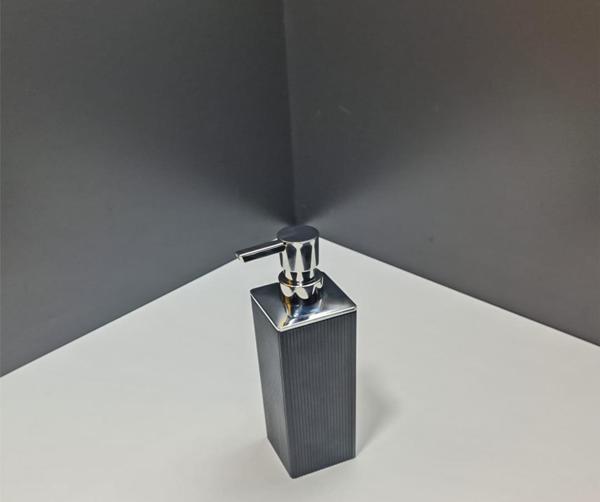 Liza Sıvı Sabunluk Mutfak Banyo Lavabo Çizgili Sabunluk Kare - Image 1