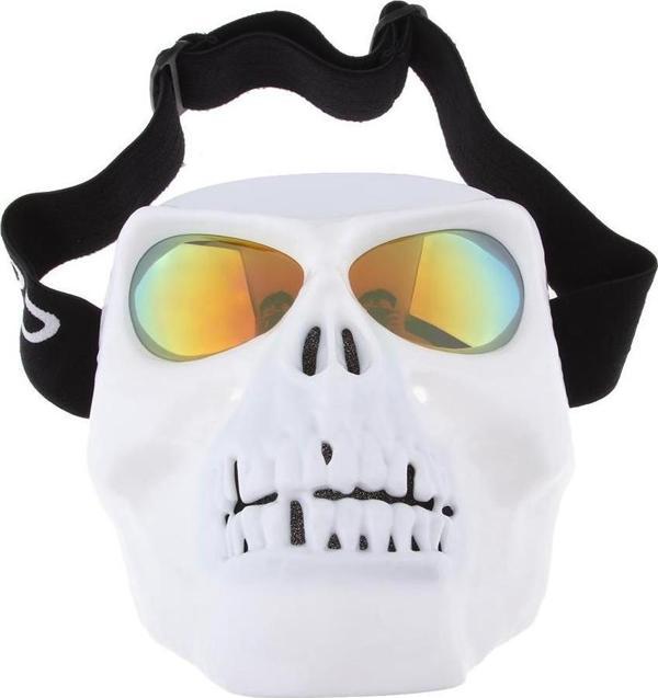 Tex 710 Jet Maske Bisiklet Motosiklet Kayak Çok Amaçlı Sarı Cam Aynalı Gözlük - Image 1