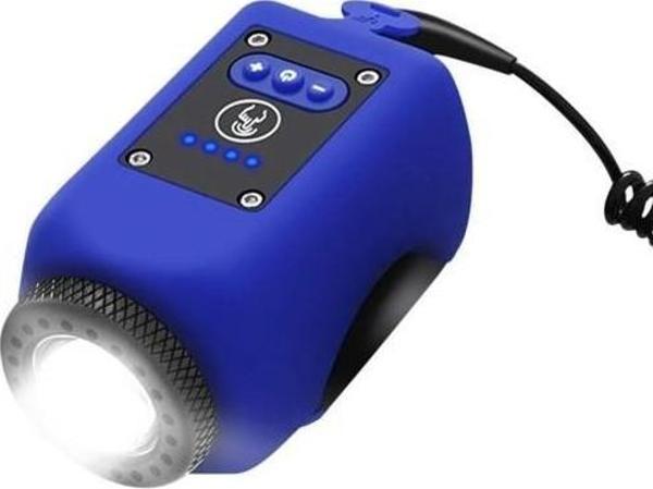 Xbyc 6128 Usb Şarjlı 250 Lümen 120 Db Yüksek Sesli Bisiklet Ön Farı Ve Korna Mavi - Image 1