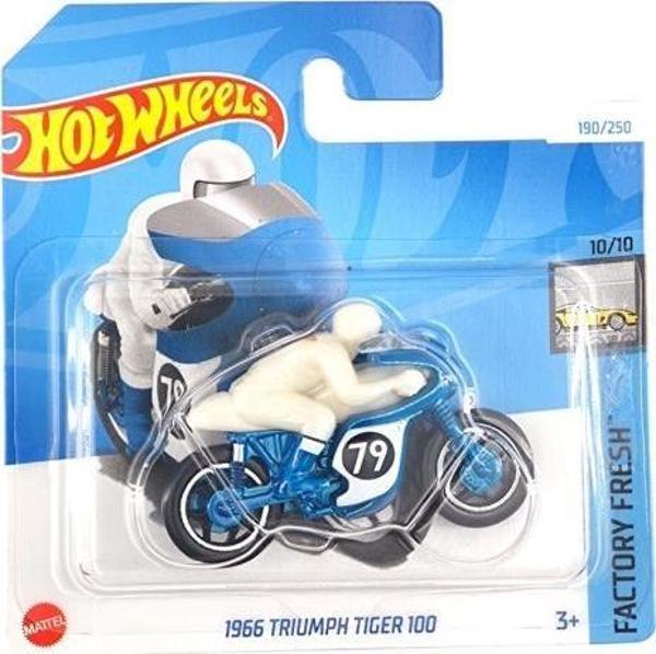 Hot Wheels Tekli Arabalar 1966 Triumph Tiger 100 HTD43 - Image 1