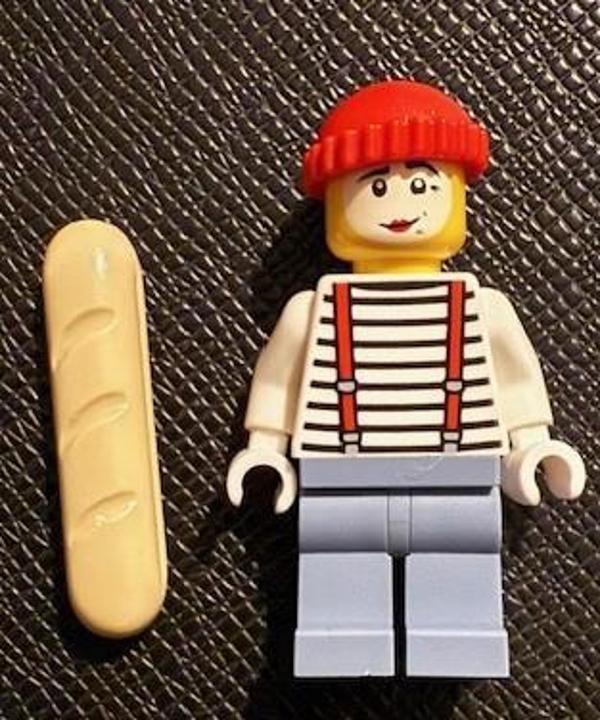 Orjinal Lego Minifigür Pantomime guy with bread - Image 1