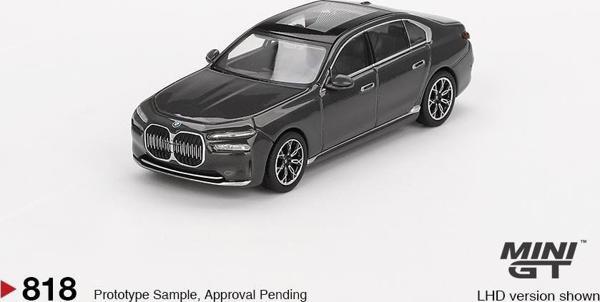 Mini Gt BMW i7 xDrive60 Dravit Grey 818 - Image 1