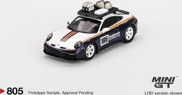 Mini GT Porsche 911 Dakar Rallye Design Package White/Gentian Blue Metallic 805 - Image 1
