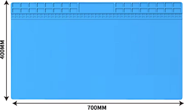 ISIYA DAYANIKLI ELEKTRONİK TAMİR MATI LEHİM PEDİ 700 MM X 400 MM MAVİ - Image 1