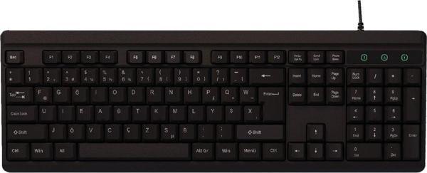Everest Kb-741F Siyah-Gri Usb 2 Metre Bakır Kablolu Tamamen Türkçe F Klavye - Image 1