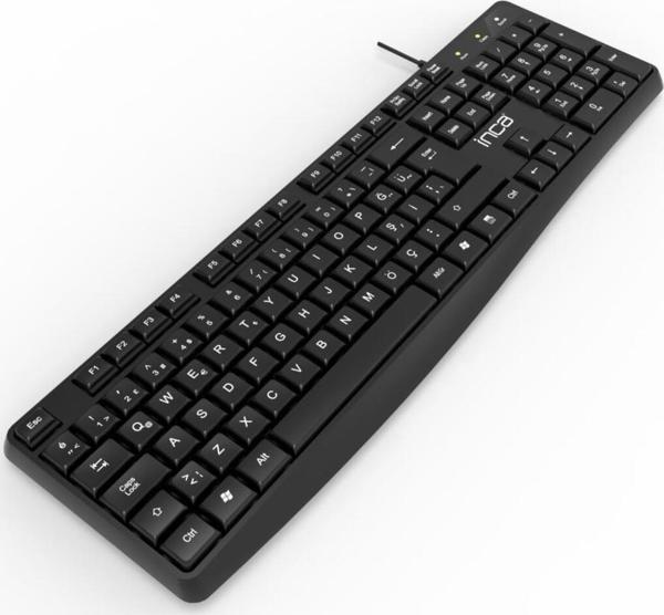 Inca İk-275Qu Multimedya Soft Touch Black Kablolu Klavye Keyboard Kablo Uzunluğu 1,35 Metre 10 Milyon Tuştıklama - Image 1