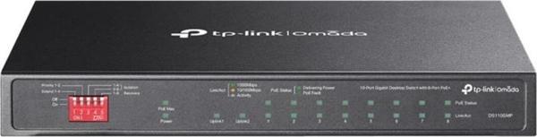 Tp-Link Omada Ds110Gmp 8 Port 10-100-1000 Poe+ Switch 1 Port Sfp + 1 Port Uplink Çelik Kasa Rack - Image 1