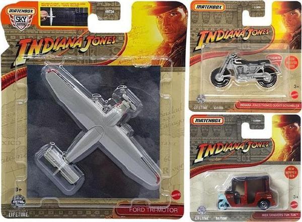 Matchbox 3 Araç İndiana Jones Set - Ford Tri-Motor & Ducati Scrambler & Mbx Tangiers Tuk Tuk (1/64) - Image 1