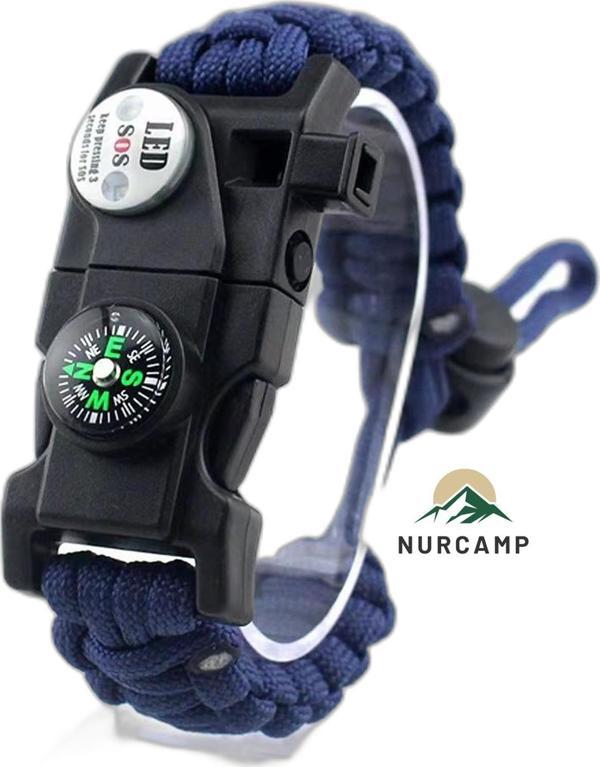 Nurcamp Paracord Kamp Bileklik Hayatta Kalma Bilekliği - Image 1