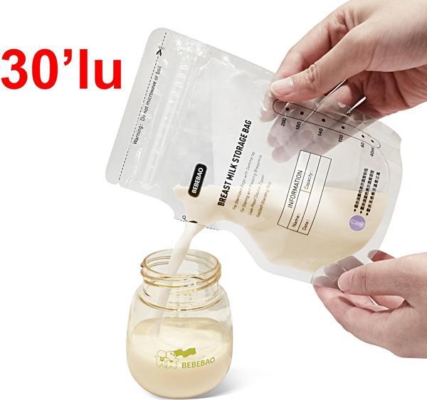 Bebebao Anne Sütü Saklama Poşeti 200 ml 30'lu - Image 1