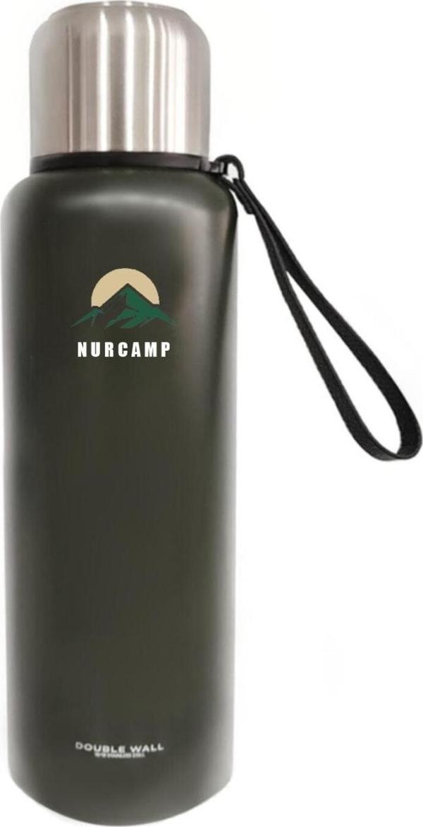 Nurcamp Paslanmaz Çelik Bardaklı Ve Süzgeçli Matara Termos - Image 1