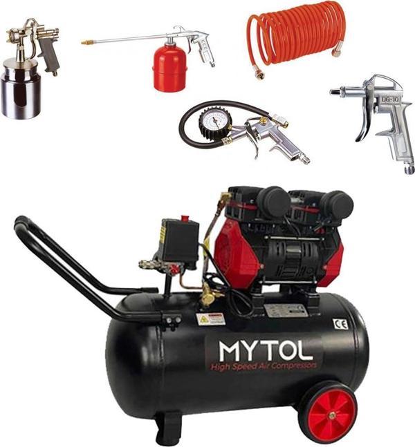 Mytol MYK0501 Yüksek Hızlı Hava Kompresörü 50 Litre + 5 Parça Havalı Set - Image 1