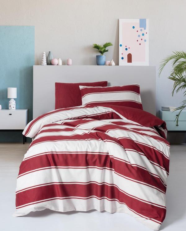 Cozy Home Festive Tek Kişilik Lastikli Çarşaflı Nevresim Takımı Jolly Kırmızı - Image 1