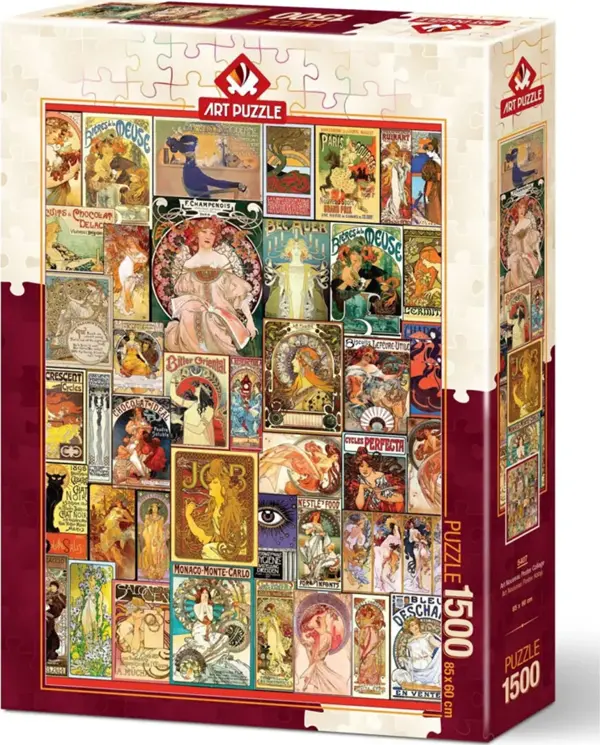 Art Puzzle Art Nouveau Poster Kolajı 1500 Parça 5407 - Image 1