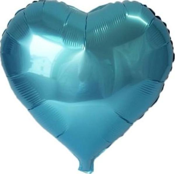 Açık Mavi Kalp Folyo Balon - Image 1